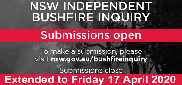 Make a submission to the bushfire inquiry
